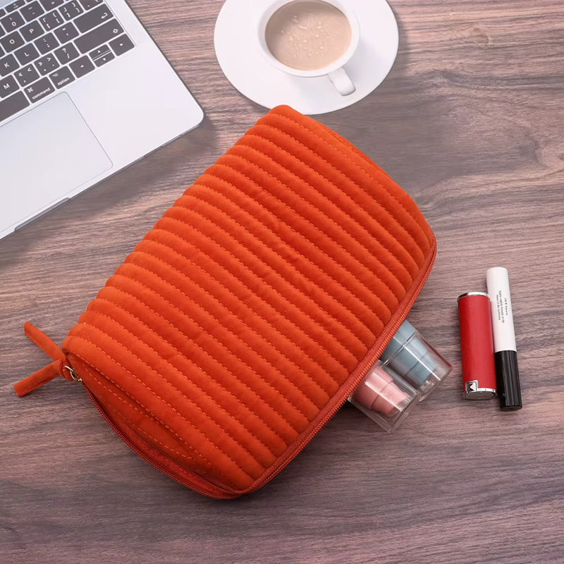 faux suede cosmetic bags (1)